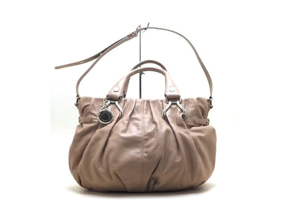 Celine Pillow Shoulder Bag Leather Beige Cream